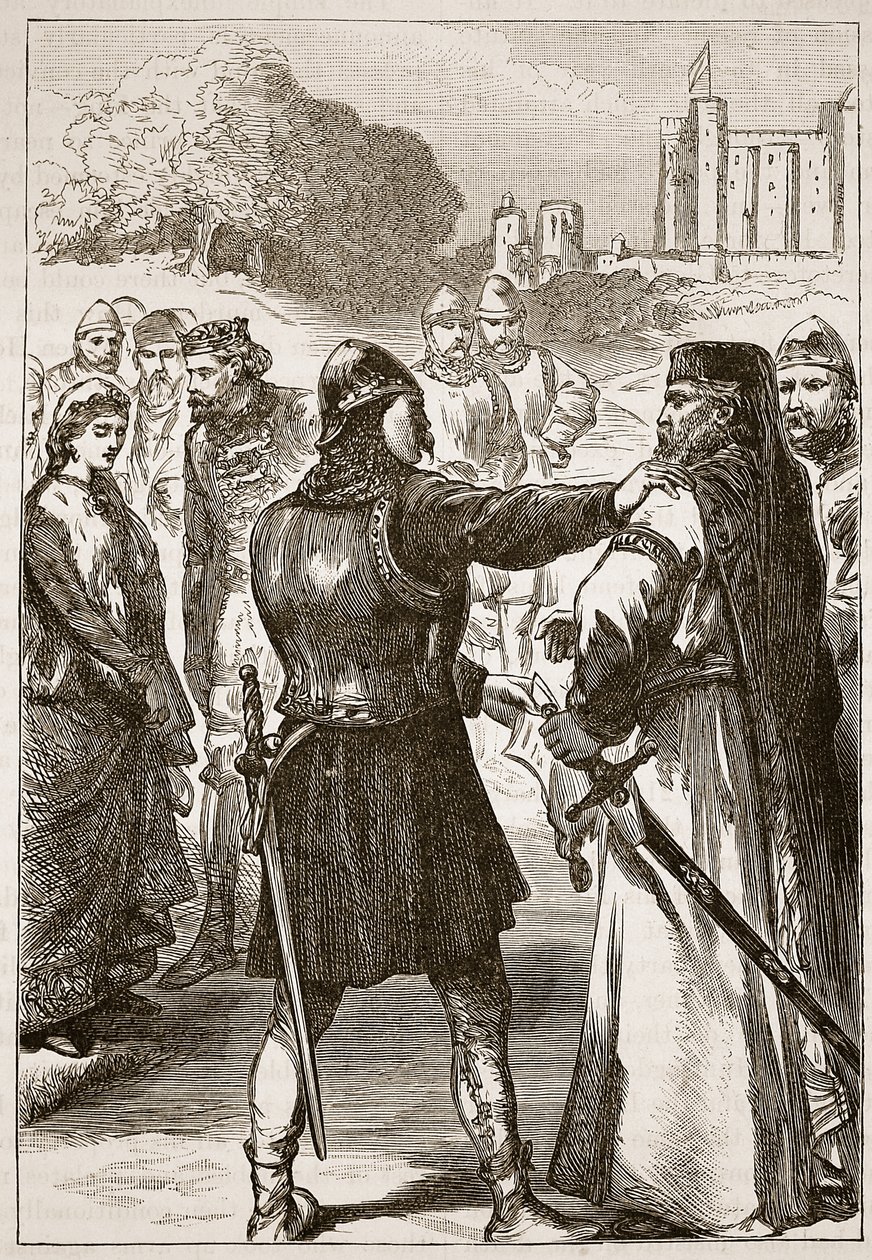 Arresto del Duque de Gloucester, ilustración de Cassells Illustrated History of England de English School