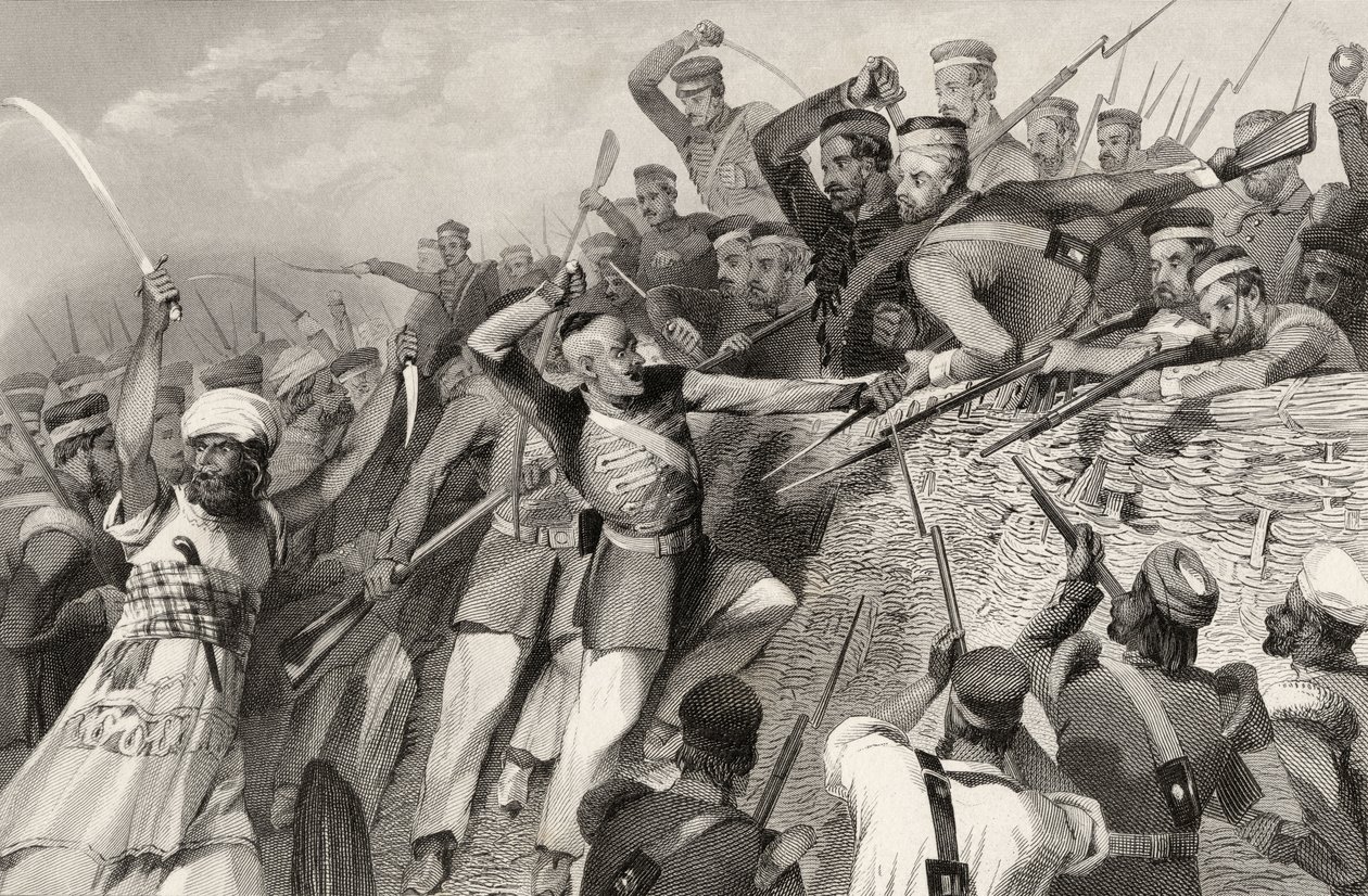 Ataque de los amotinados en la Batería Redan en Luknow, 30 de julio de 1857, de 