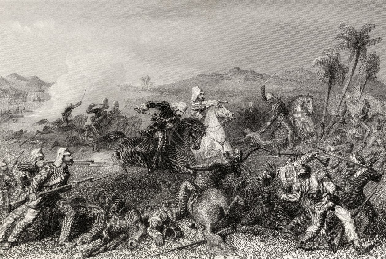 Ataque a los amotinados de Sealcote por la caballería irregular del General Nicholson en 1857, de 