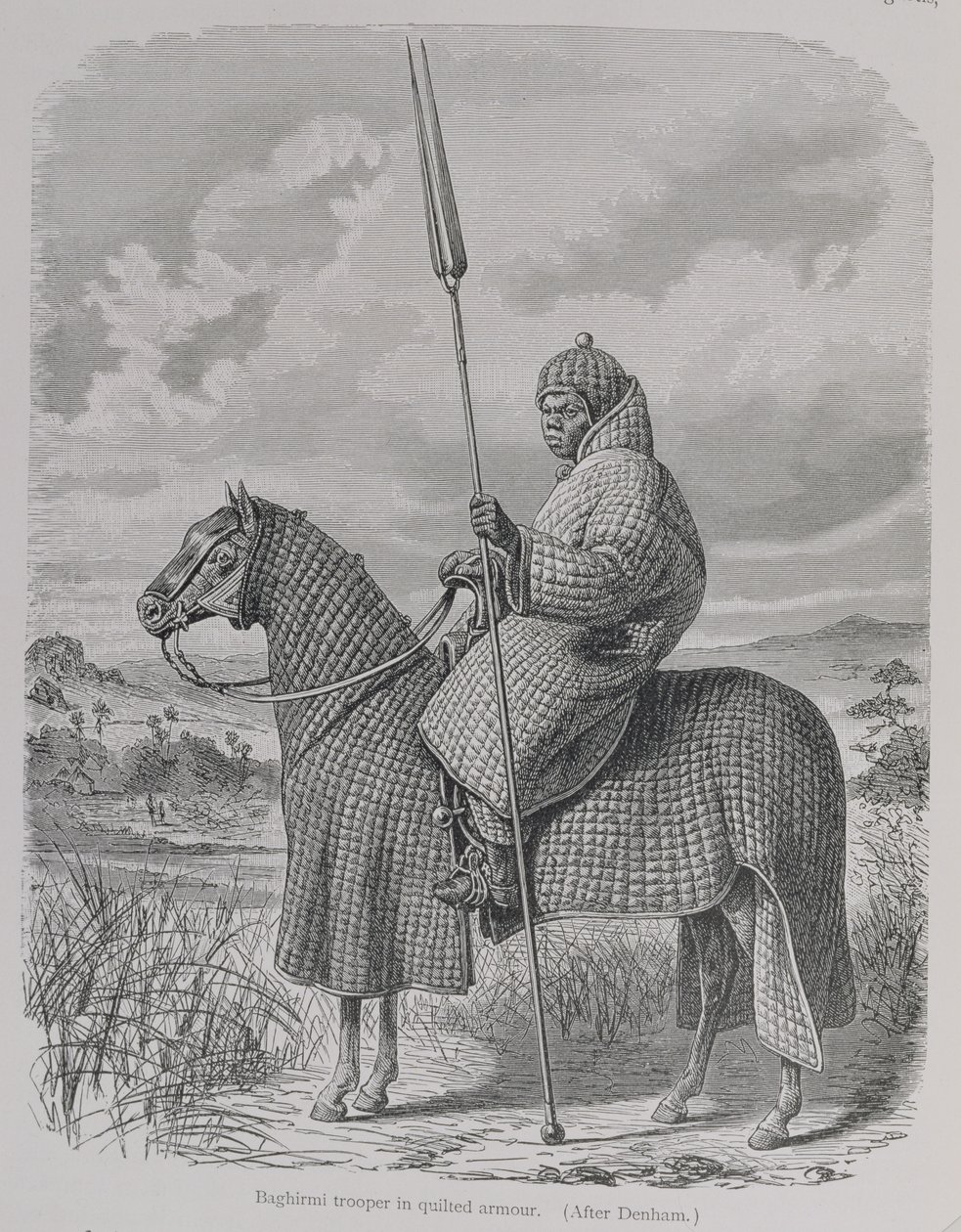 Soldado de Baghirmi con armadura acolchada, de 