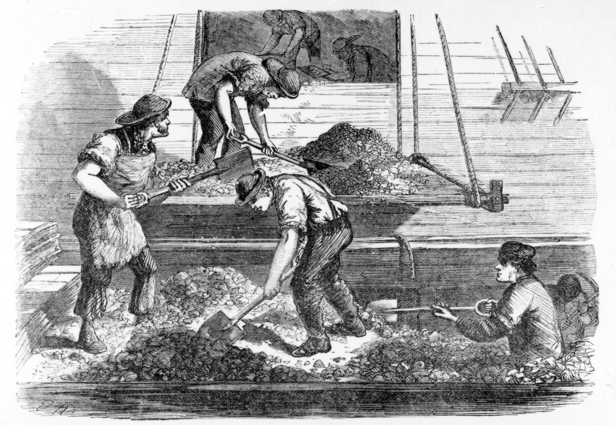 Trabajadores de lastre en el Pool, ilustración de 