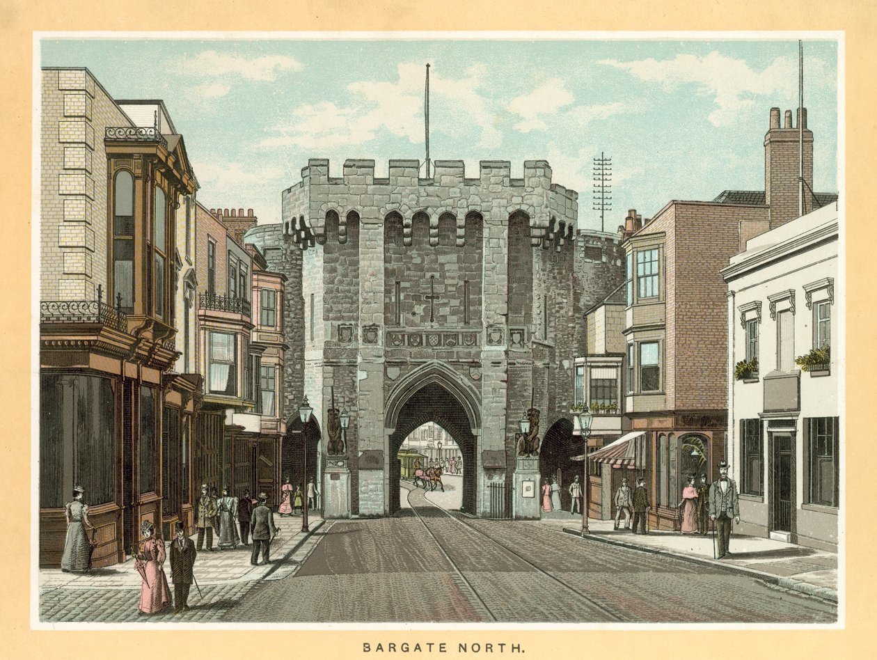 Bargate Norte (litografía en color) de English School