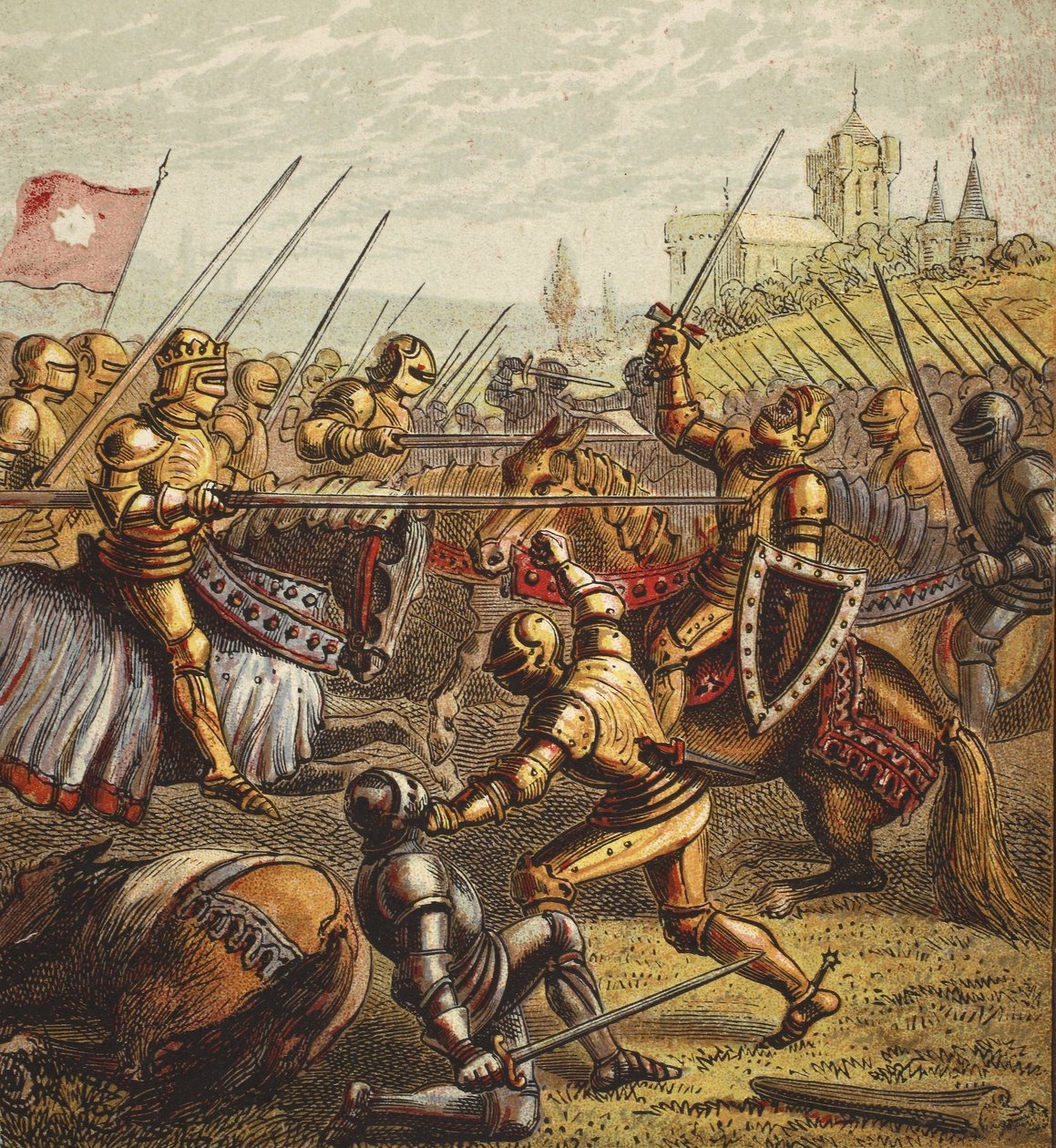 La batalla de Tewkesbury de English School