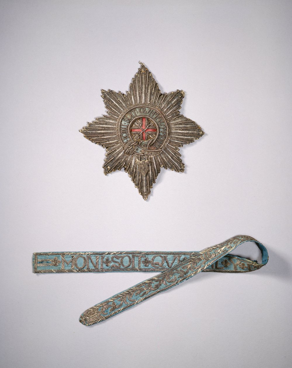 Estrella y Jarretera de Bonnie Prince Charlie, siglo XVII de English School