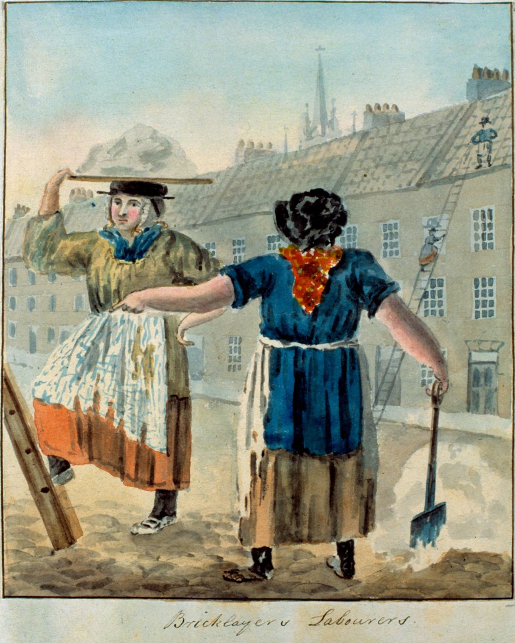 Trabajadores de albañilería de English School