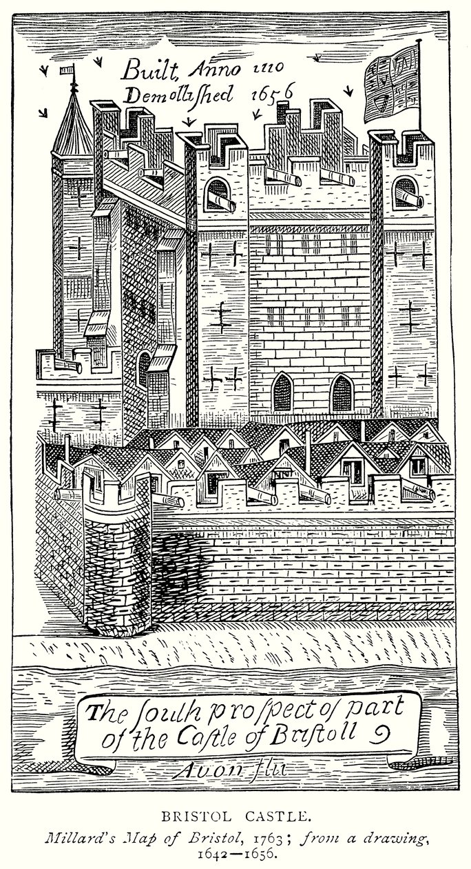 Castillo de Bristol (grabado) de English School