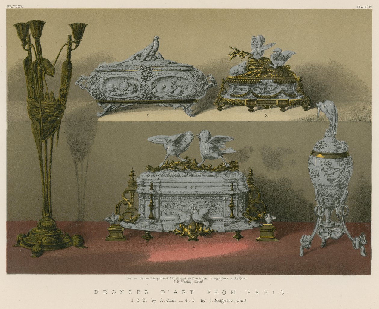 Bronces de Arte de París (cromolito) de English School