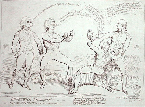 Brunswick Triunfante! publicado por J. Aitken en 1789 de English School