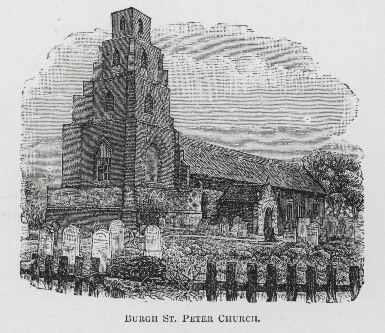 Iglesia de San Pedro de Burgh (grabado) de English School