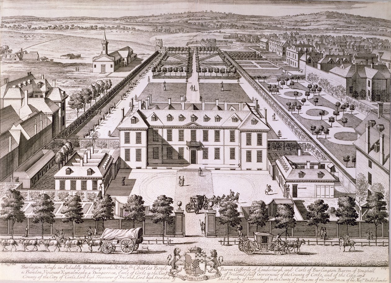 Casa Burlington en Piccadilly, siglo XVIII de English School