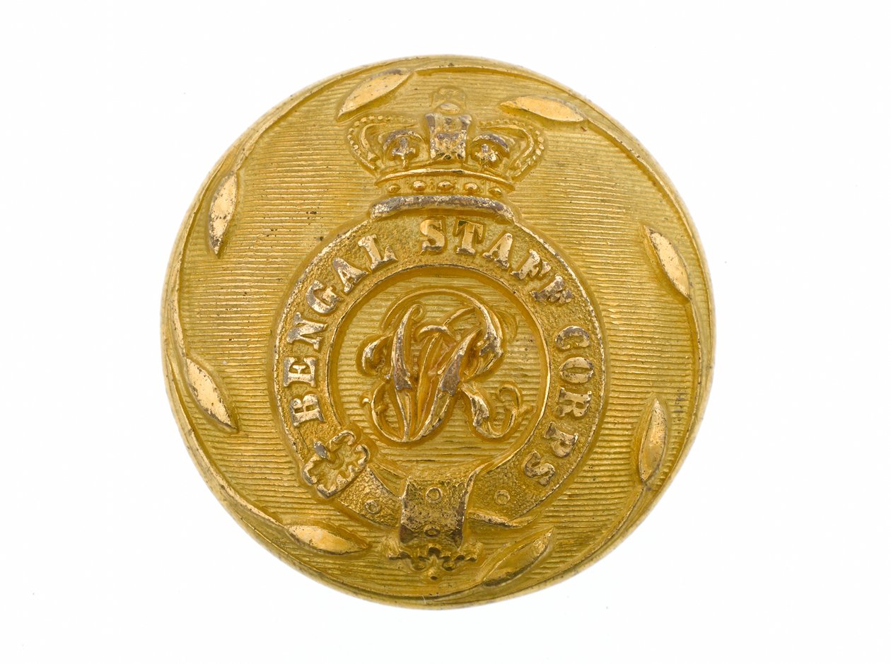 Botón, Bengal Staff Corps, 1861-1876 de English School