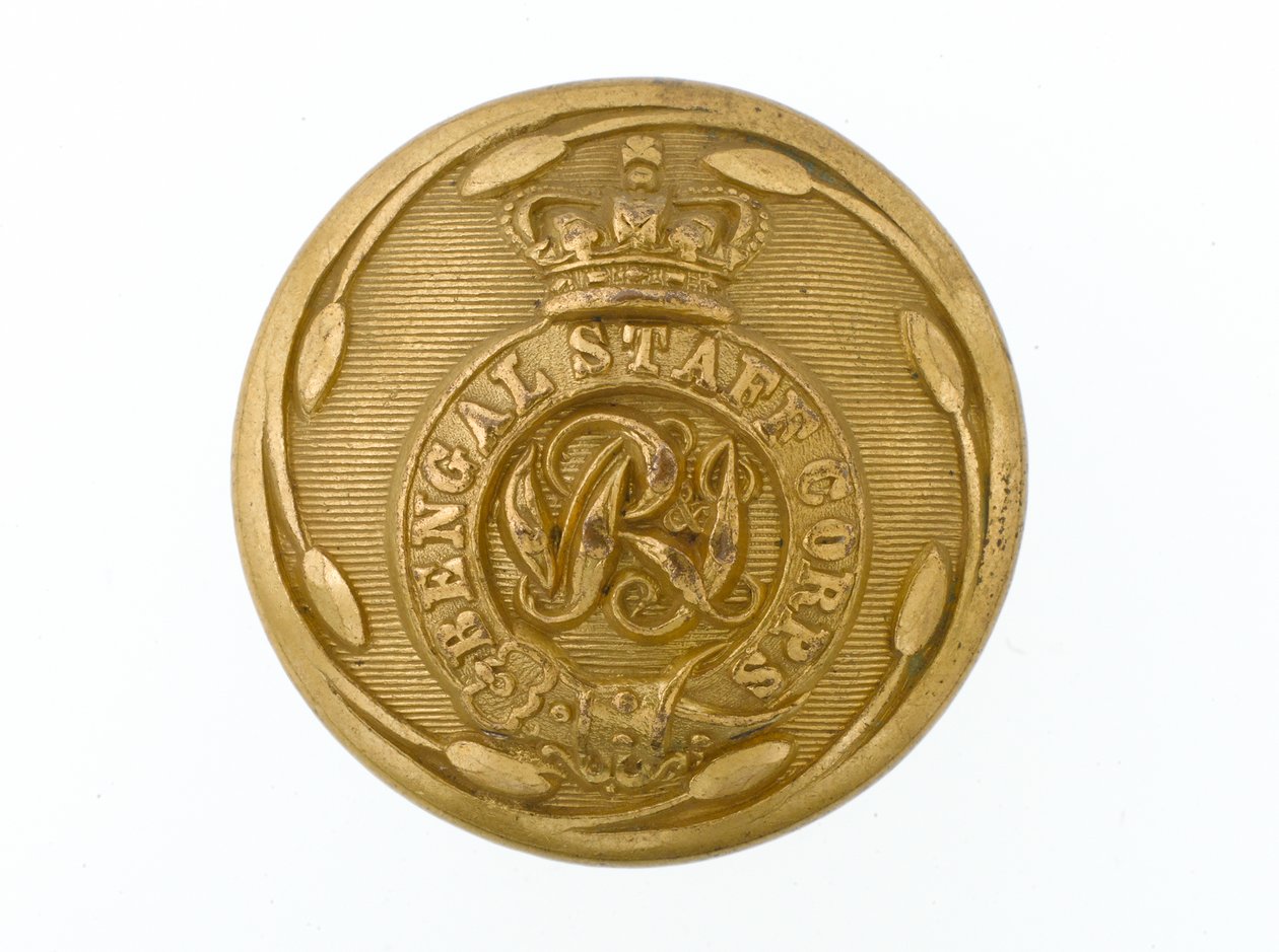 Botón, Cuerpo de Estado Mayor de Bengala, 1876-1891 de English School
