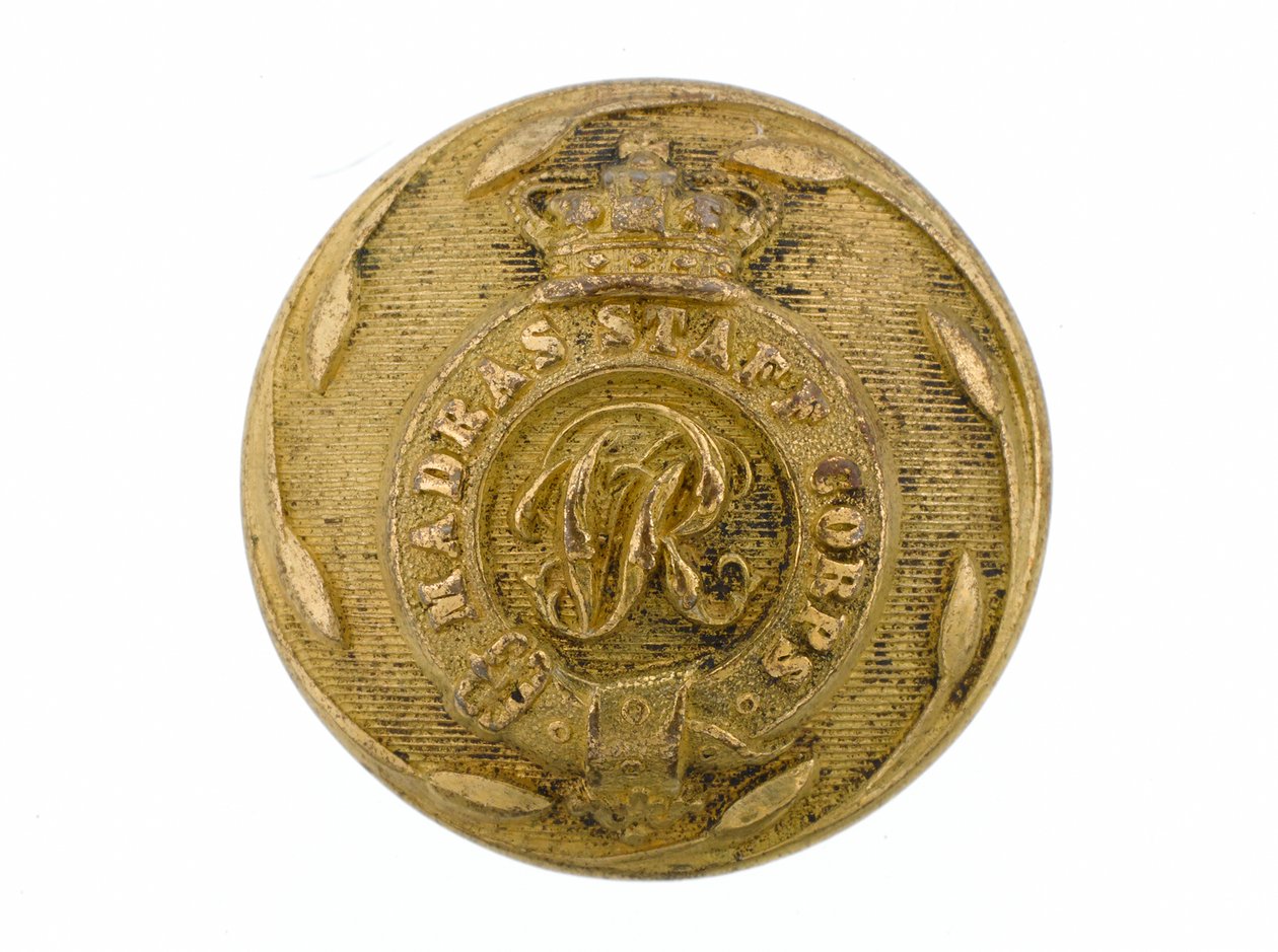Botón, Cuerpo de Estado Mayor de Madrás, 1861-1876 de English School