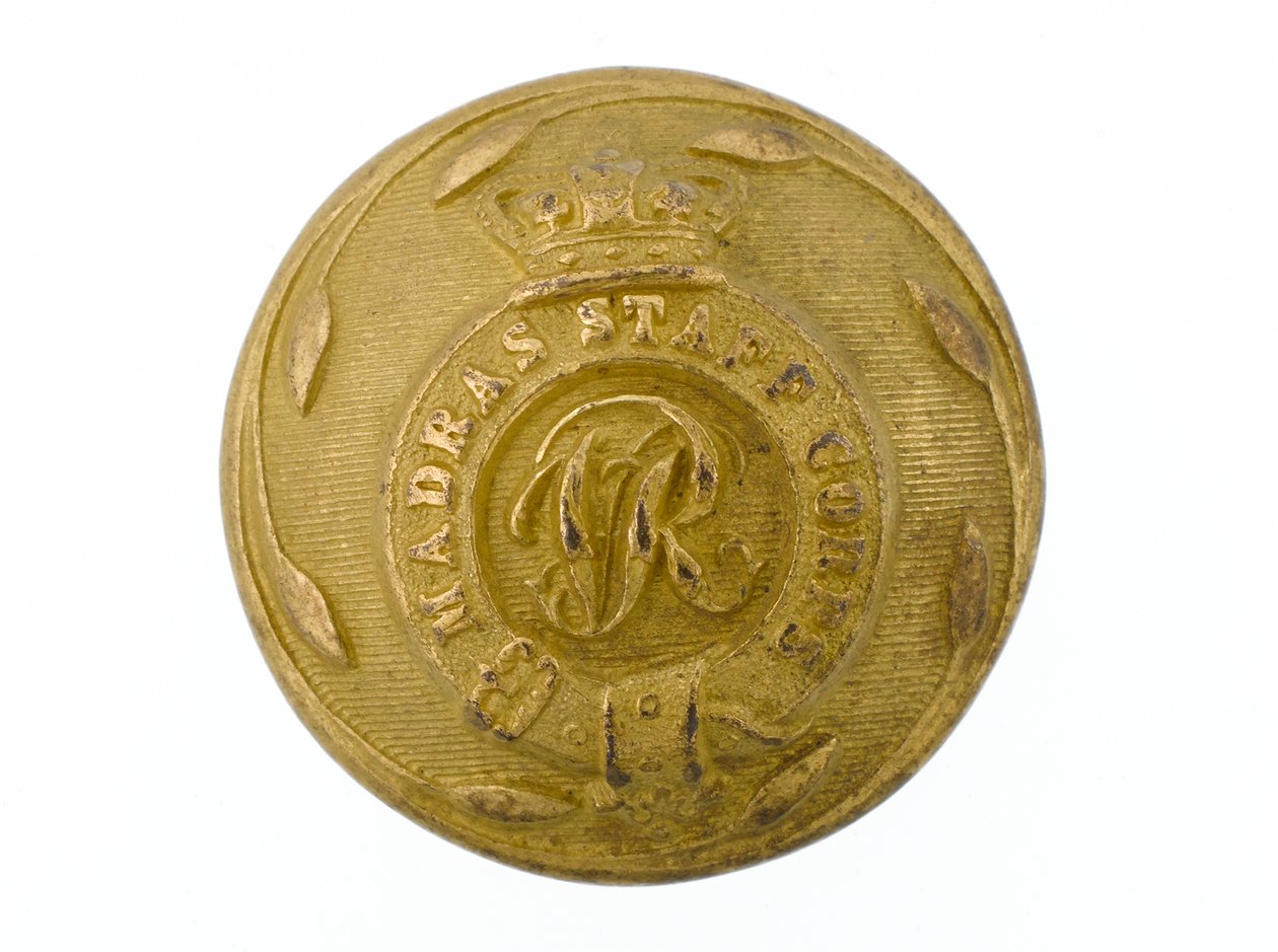 Botón, Cuerpo de Estado Mayor de Madrás, 1861-1876 de English School