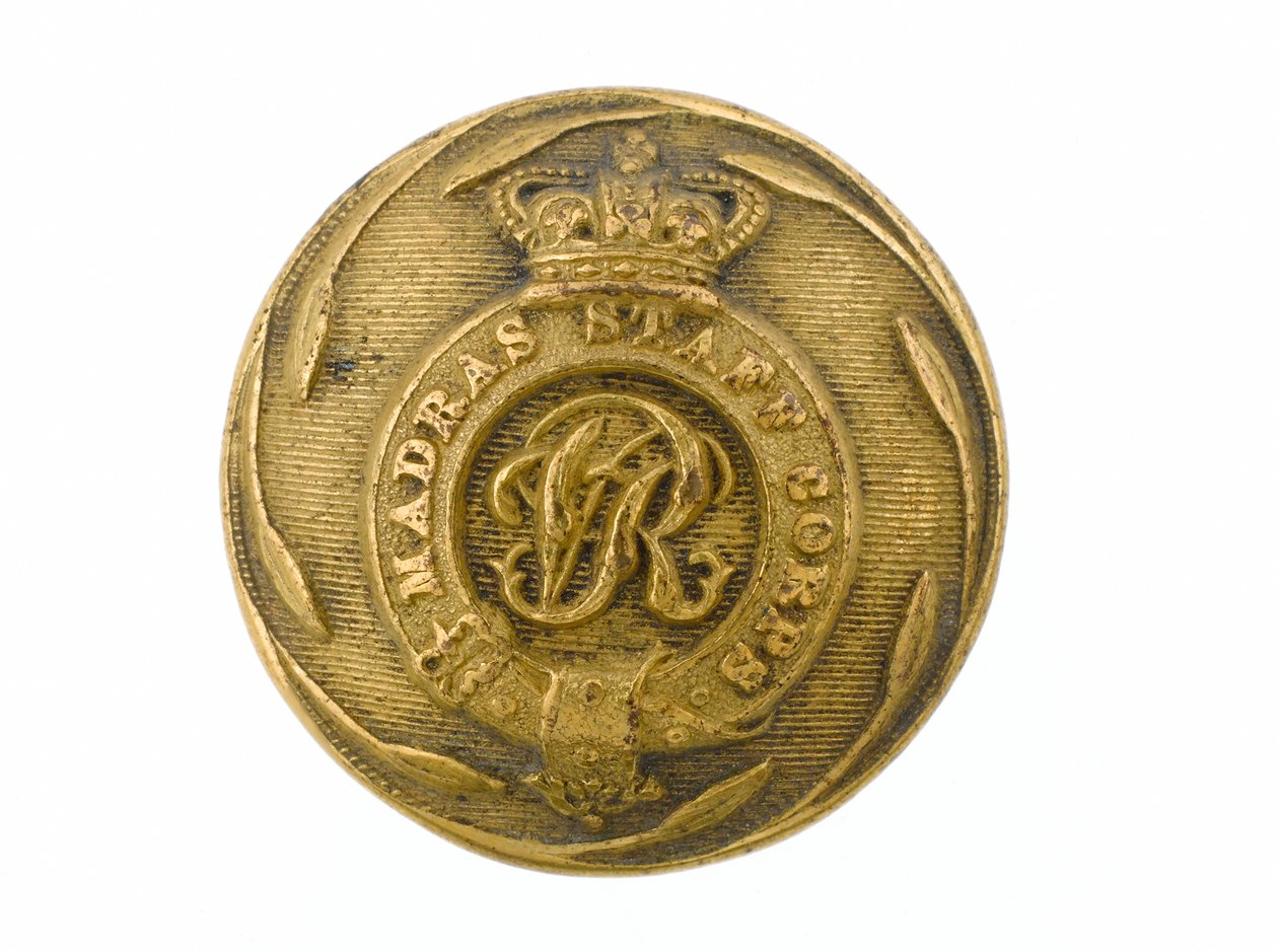 Botón, Madras Staff Corps, 1861-1876 de English School