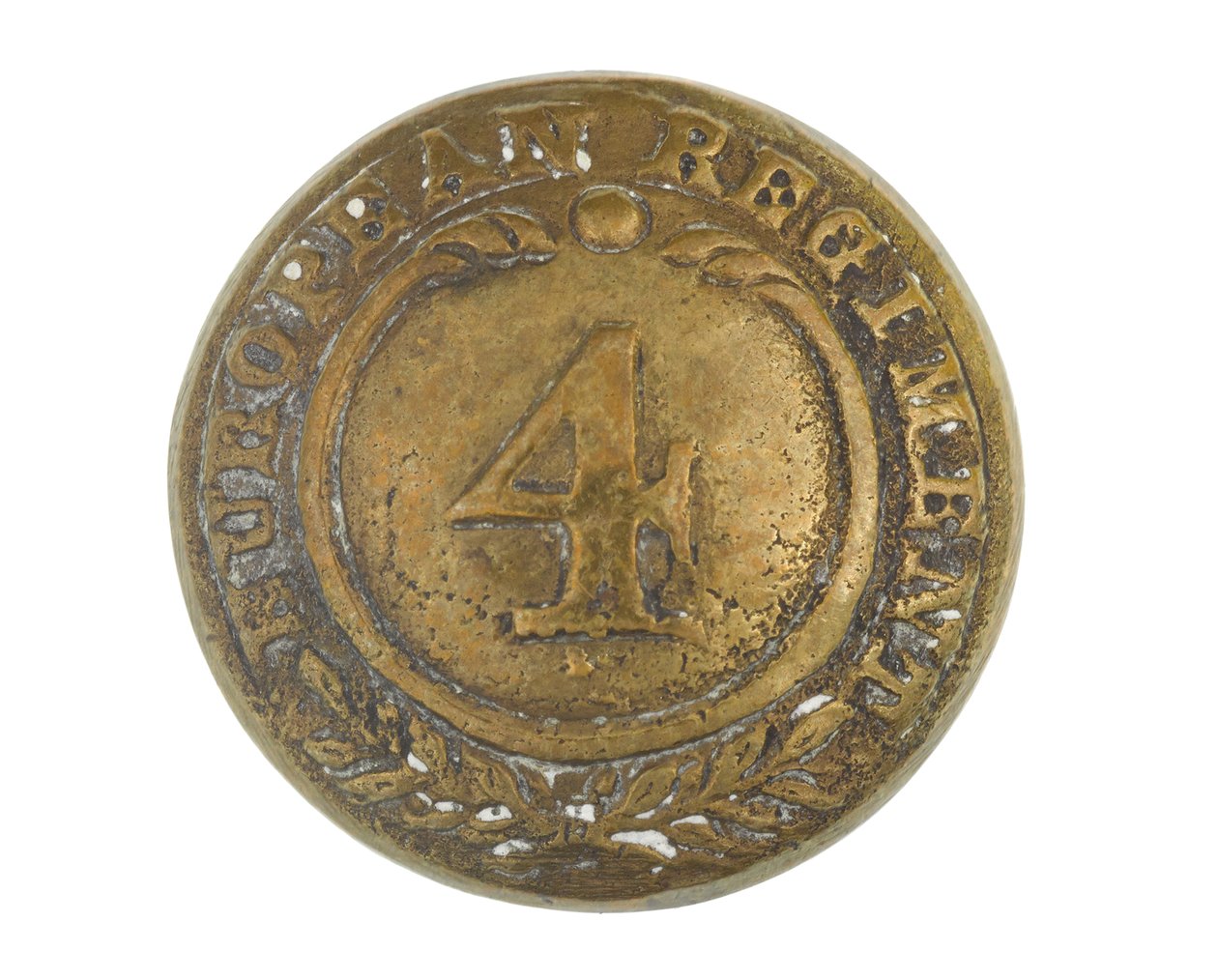 Botón, otras filas, 4º Regimiento Europeo de Bengala, 1855-1861 de English School
