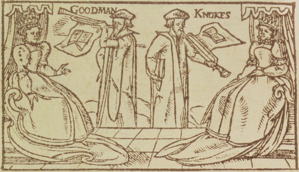 C37 d.47 bi.fii John Knox y Christopher Goodman arengando a Mark Queen of Scots de English School