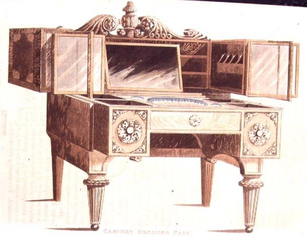 Estuche de tocador, lámina 136 de Ackermann