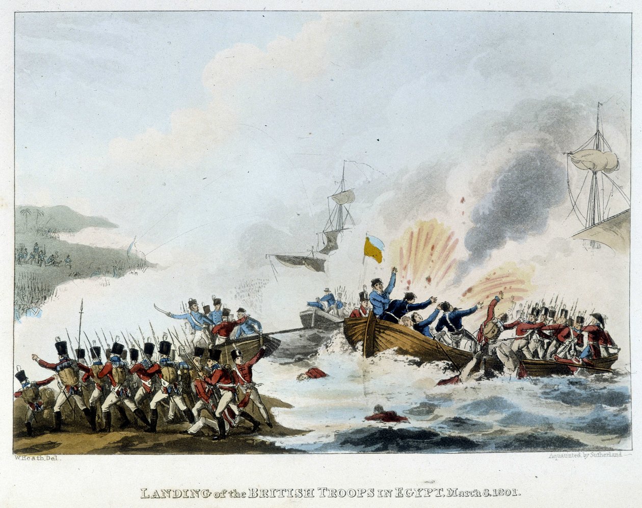 Campaña (Expedición) de Egipto (1798-1801): Desembarco del ejército inglés en Egipto, 8 de marzo de English School