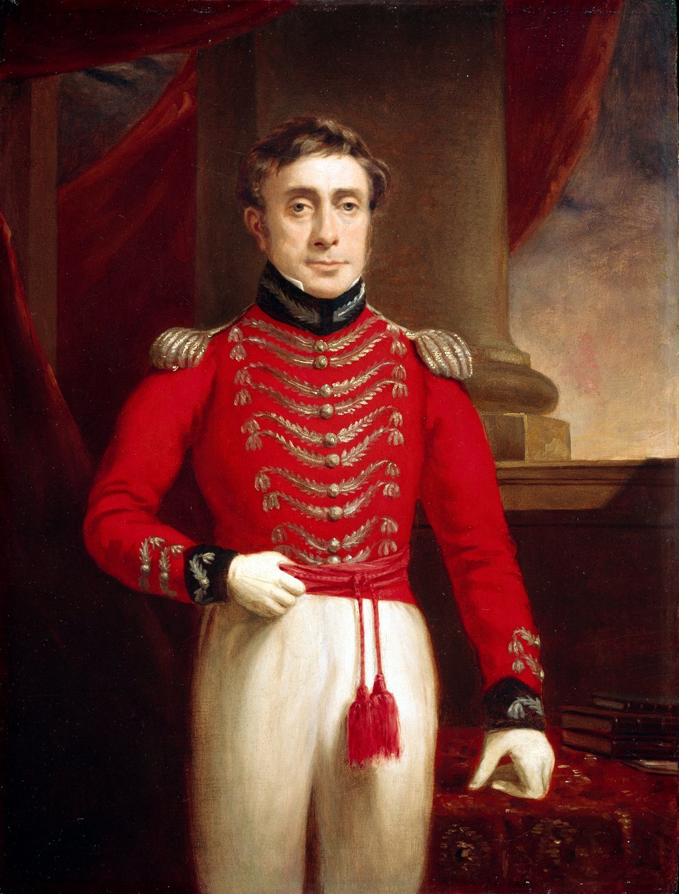 Capitán David Leighton (1774-1860) 4º Regimiento de Infantería Nativa, c.1804 de English School