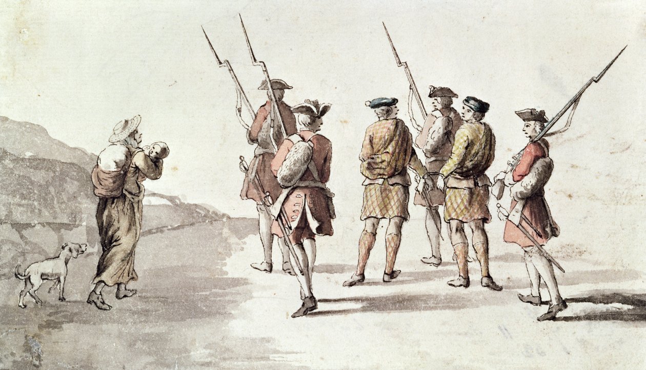 Captura del Rebelde, Simon Fraser, Lord Lovat (1667?-1747) (acuarela sobre papel) de English School