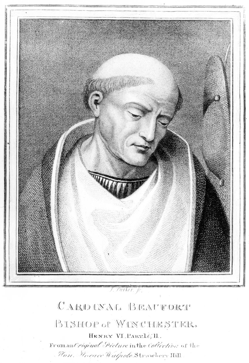 Cardenal Henry Beaufort, Obispo de Winchester, grabado por J. Parker, 1791 de English School