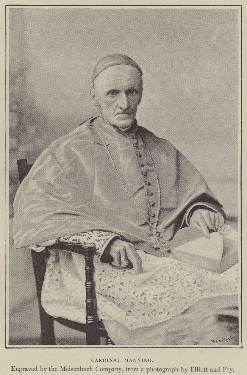 Cardenal Manning (grabado) de English School