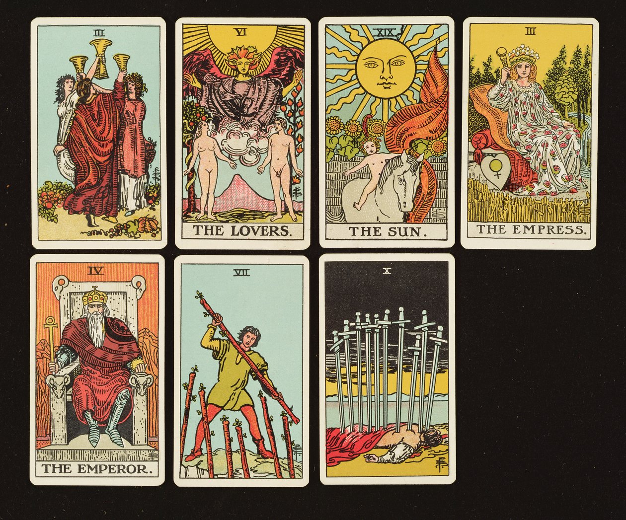 Cartas de un juego de Tarot, c.1809 de English School
