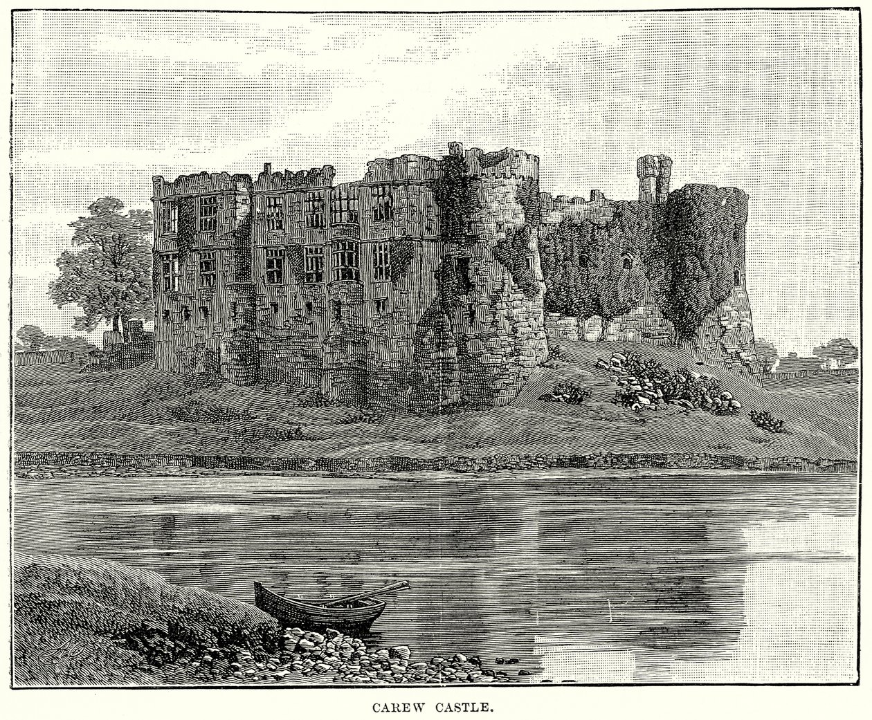 Castillo de Carew (grabado) de English School