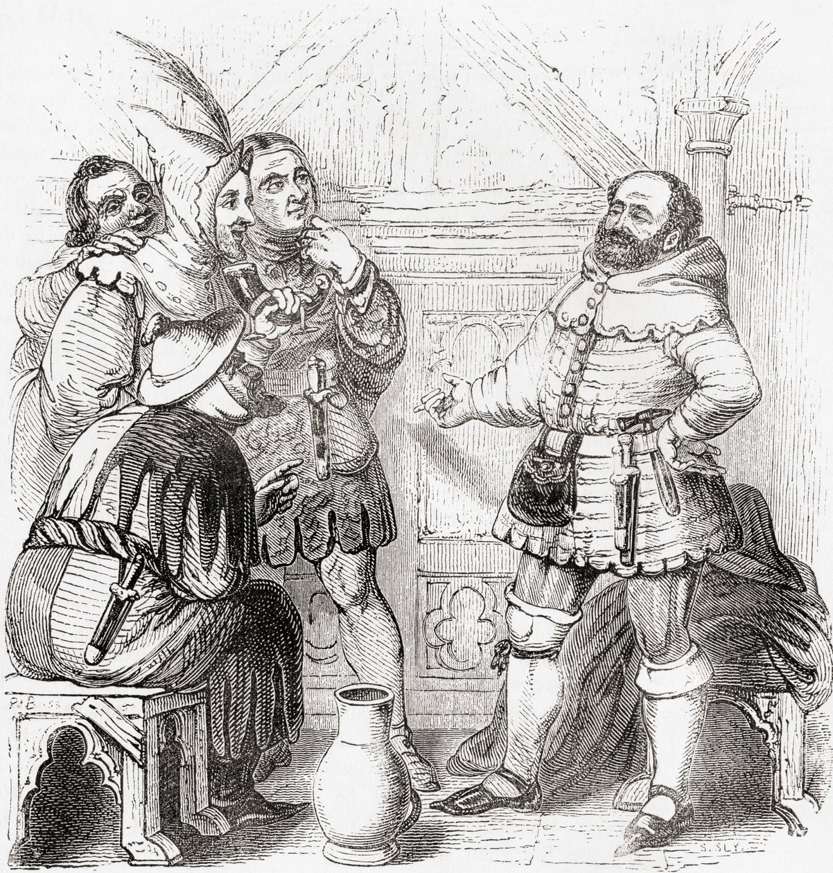 Carpintero, mercerero, tejedor, tintorero y tapicero de la vieja Inglaterra: A Pictorial Museum, pub. 1847 de English School