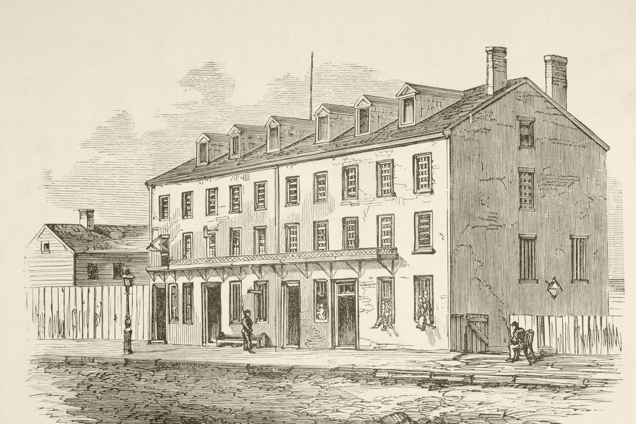 Castle Thunder, Richmon, Virginia (litografía) de English School