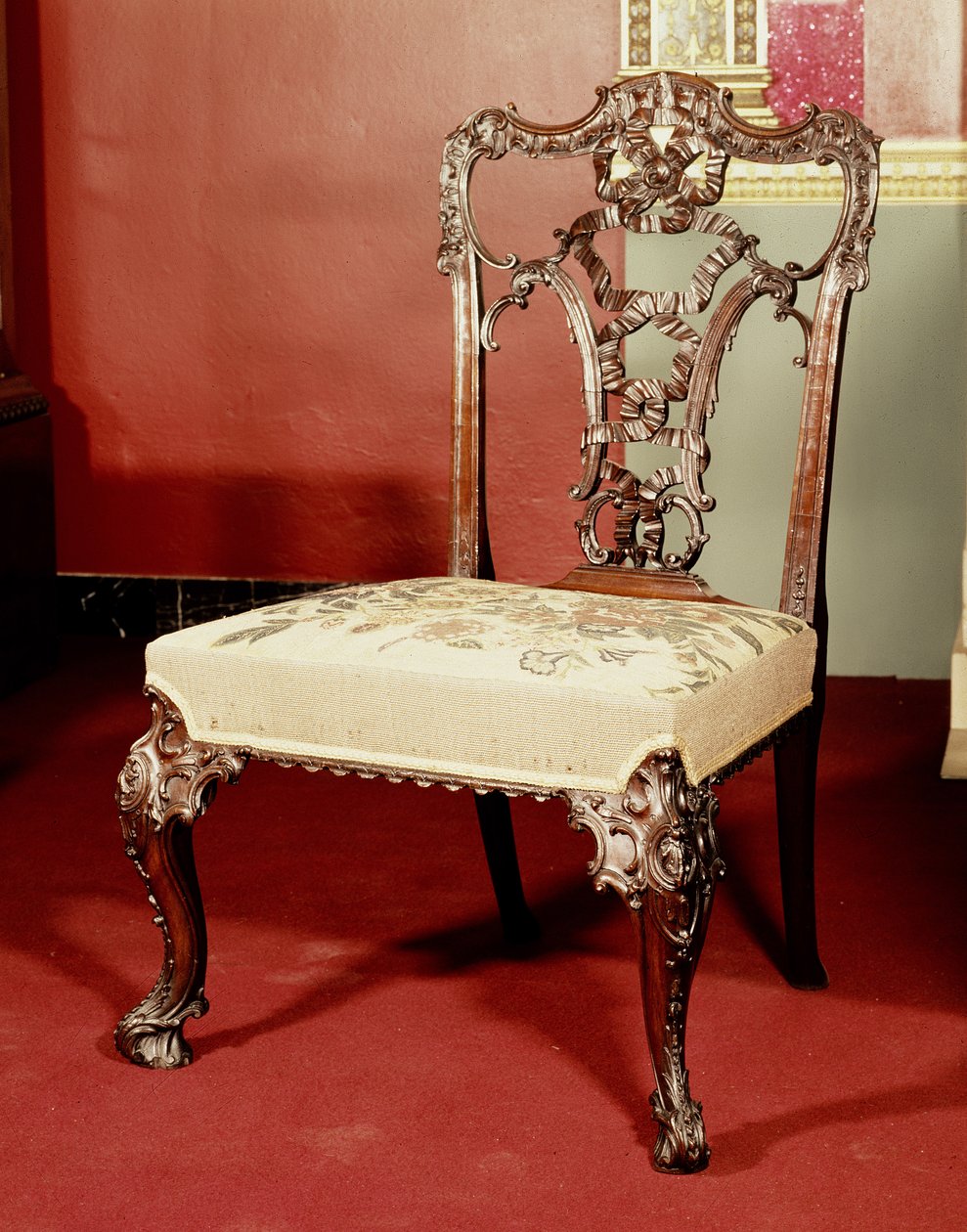 Silla, diseño del Director Chippendale, c.1760 de English School