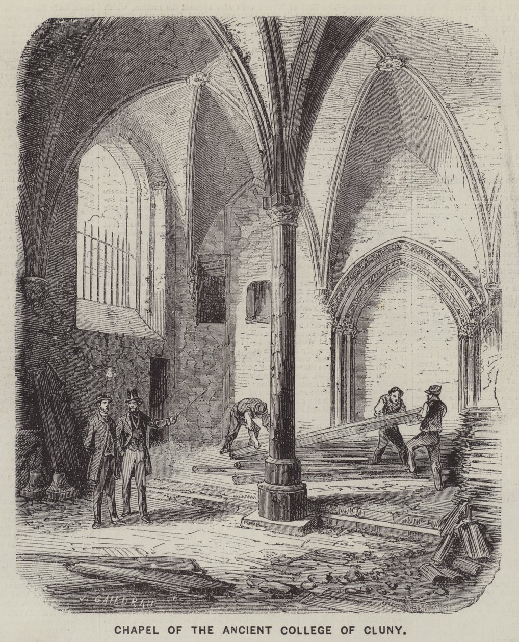 Capilla del Antiguo Colegio de Cluny (grabado) de English School