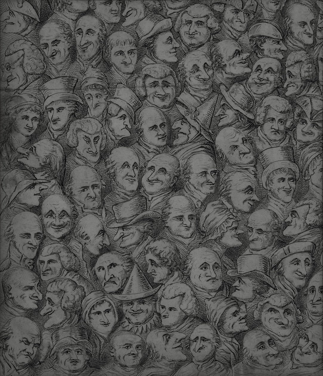 Personajes y caricaturas, principios del siglo XIX de English School