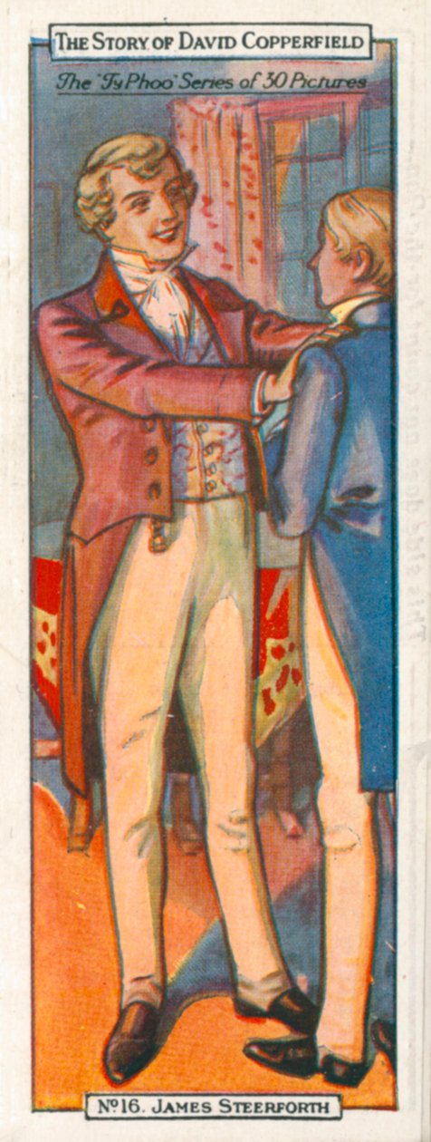 Personajes de David Copperfield: James Steerforth (litografía en color) de English School