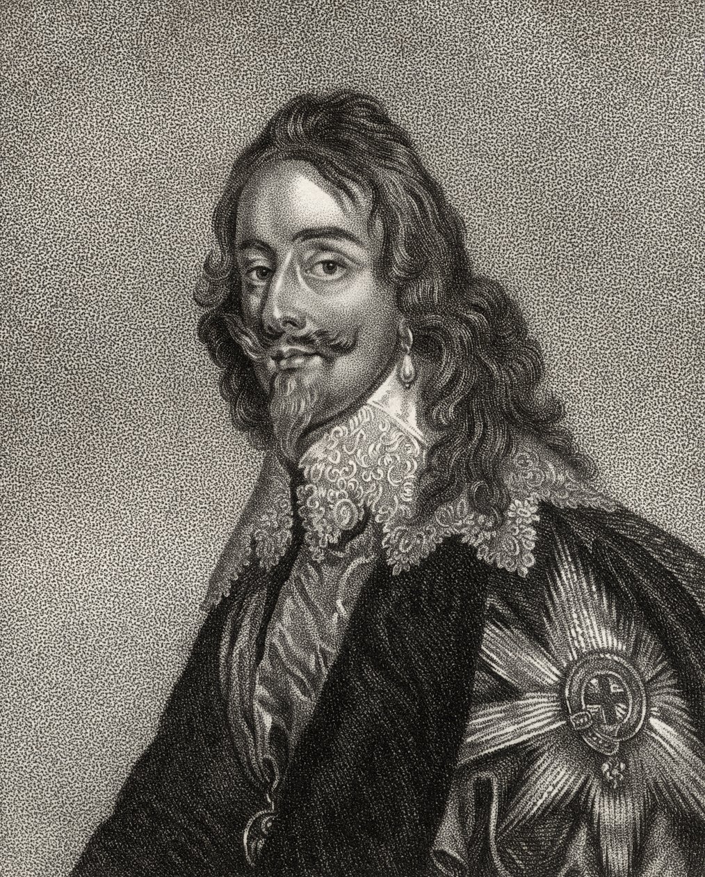 Carlos I, grabado por Bocquet, de 