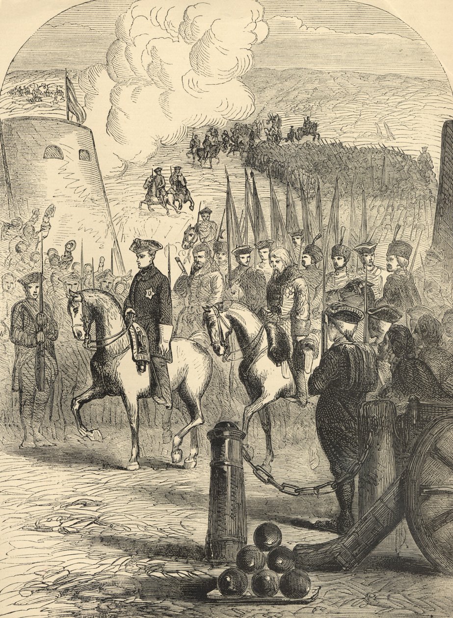 Carlos XII de Suecia entrando en Copenhague de English School