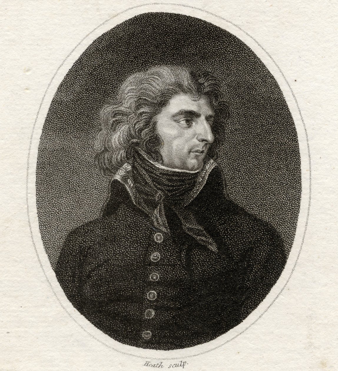 Carlos XIV (1783-1844) Rey de Suecia y Noruega (1818-44) grabado por Heath, de 