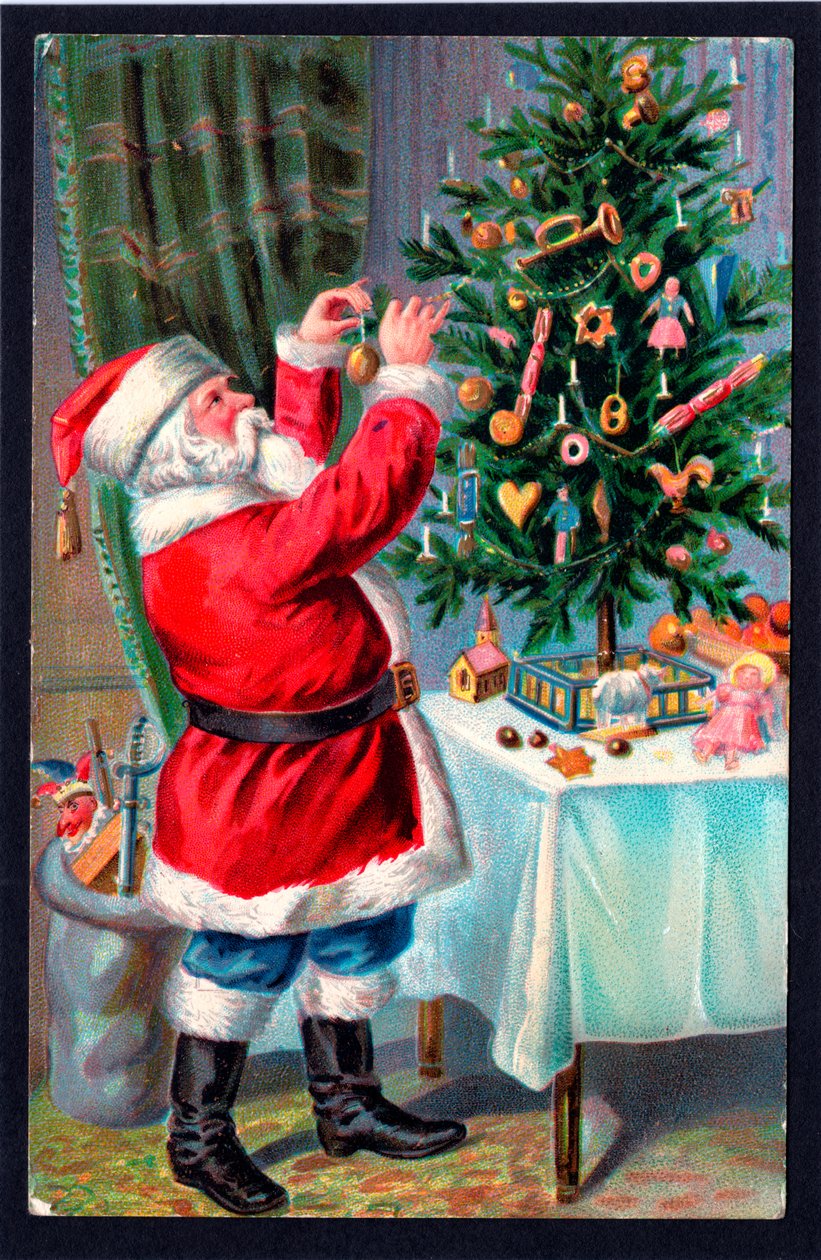Tarjeta de Navidad, c.1907 de English School