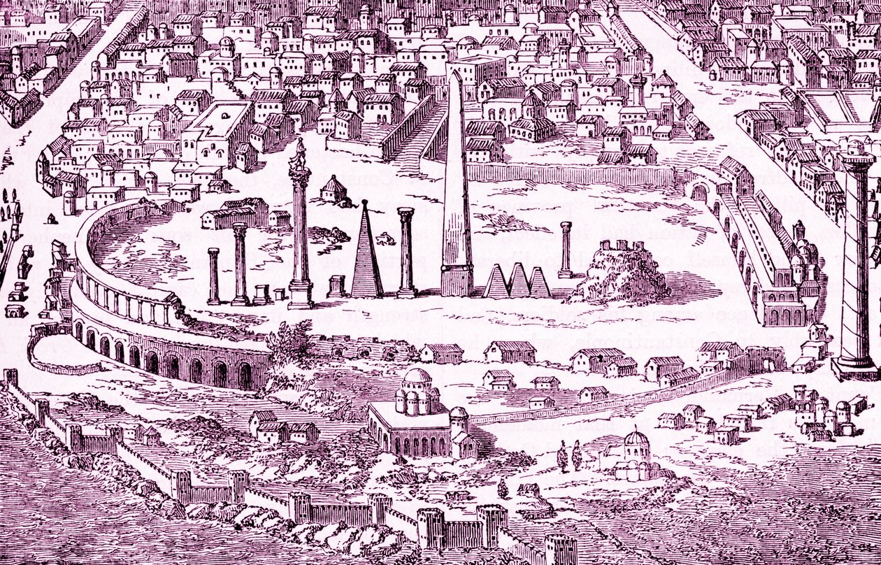Circo e Hipódromo de la Constantinopla cristiana, ilustración del "Imperium Orientale", para "Cassell