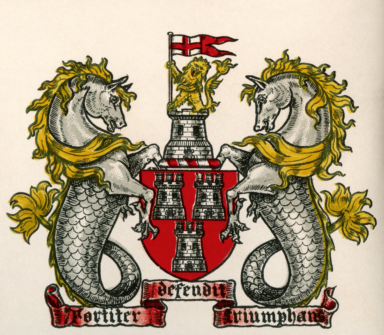 Escudo de Newcastle-on-Tyne, Inglaterra de English School