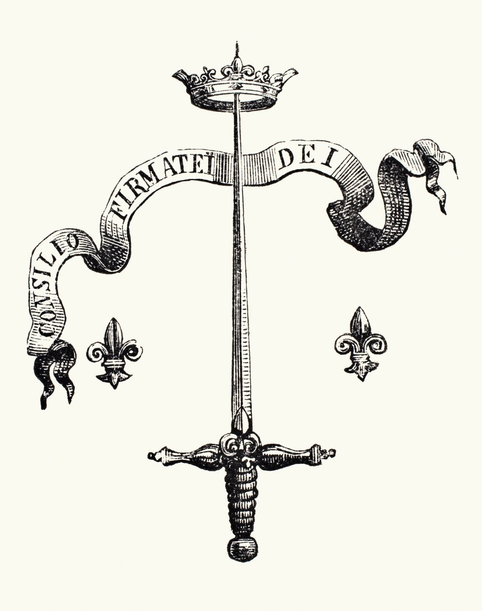 Escudo de armas de la familia de Juana de Arco, 1878 de English School