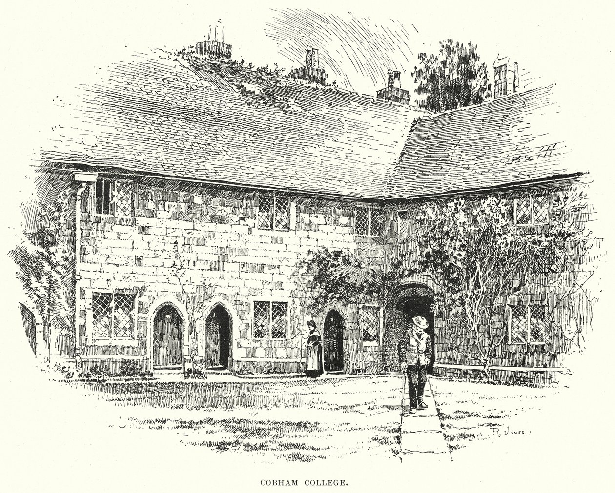 Cobham College (grabado) de English School