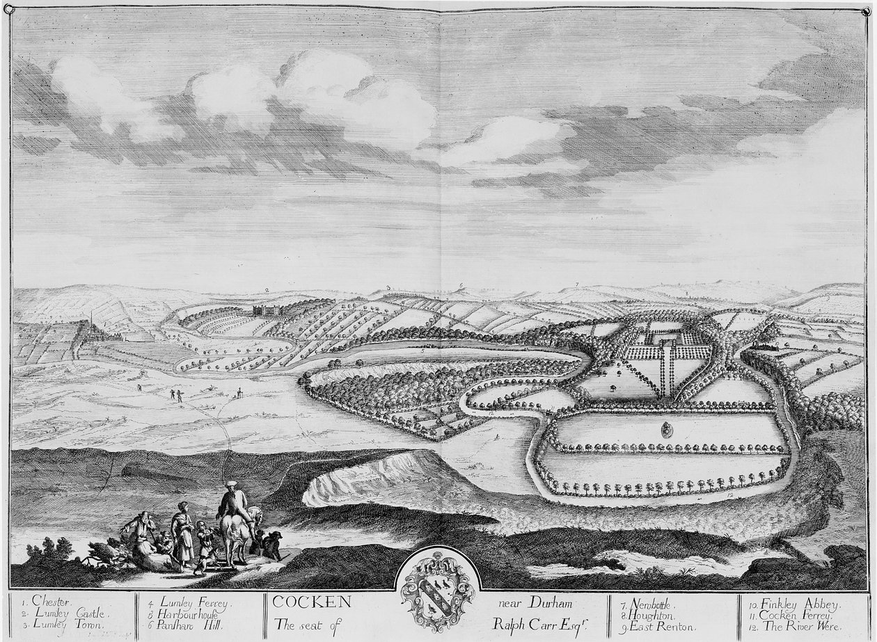Cocken cerca de Durham, c.1710 de English School