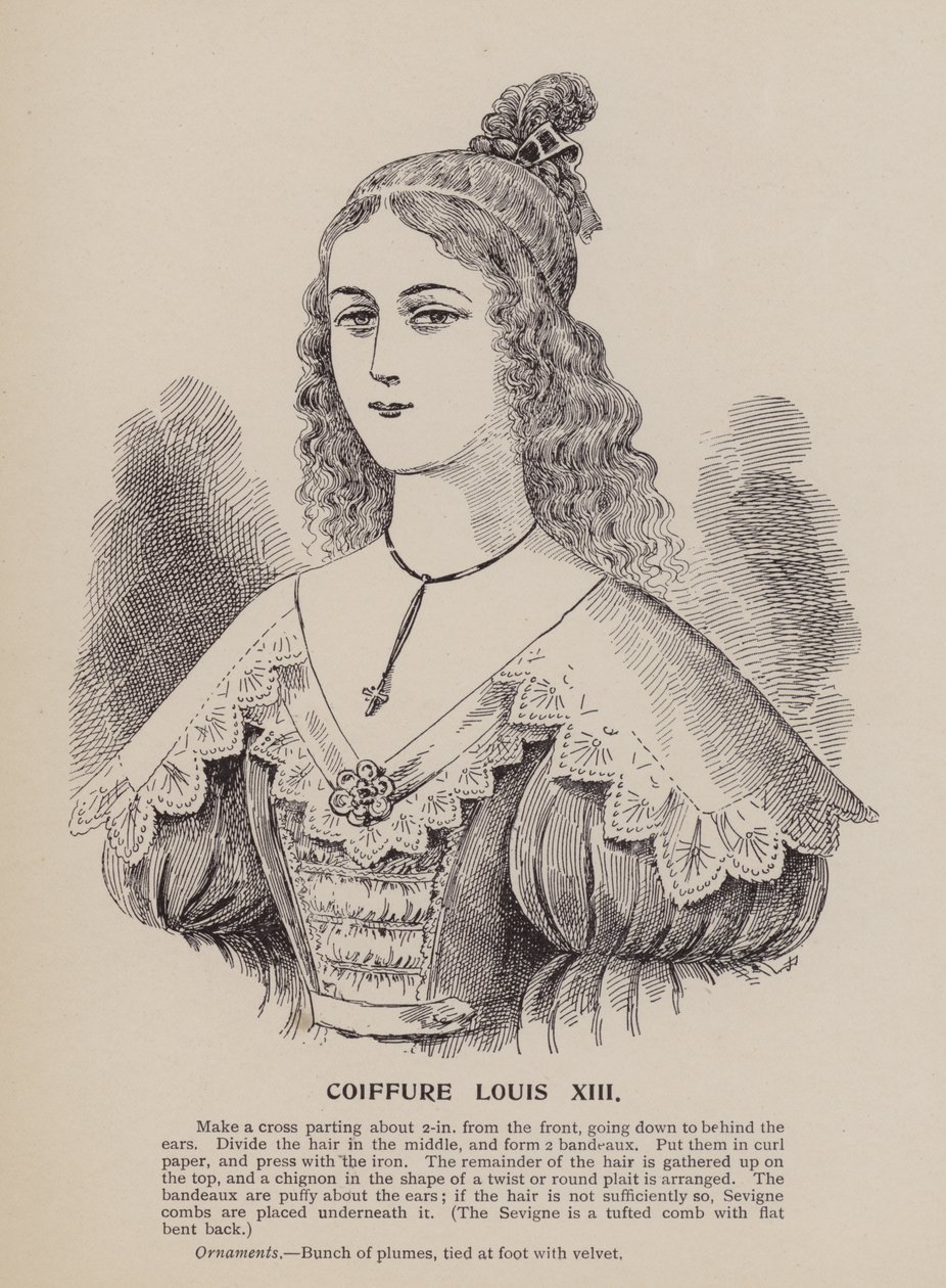 Peinado de Luis XIII (grabado) de English School