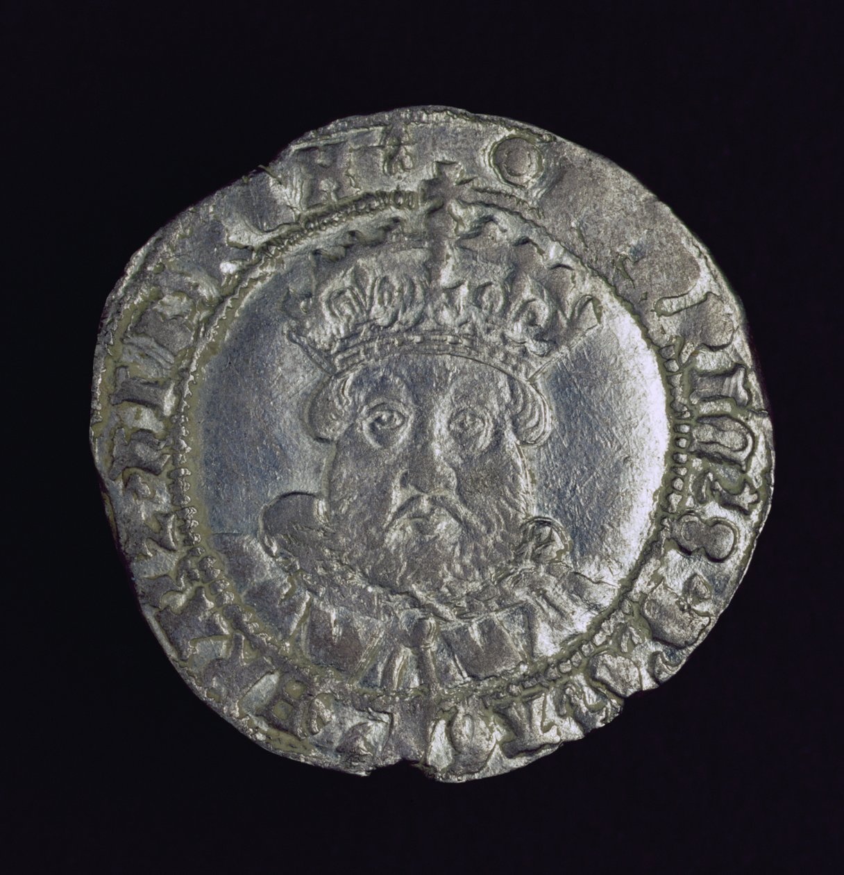 Moneda con la cabeza de Enrique VIII (plata) de English School