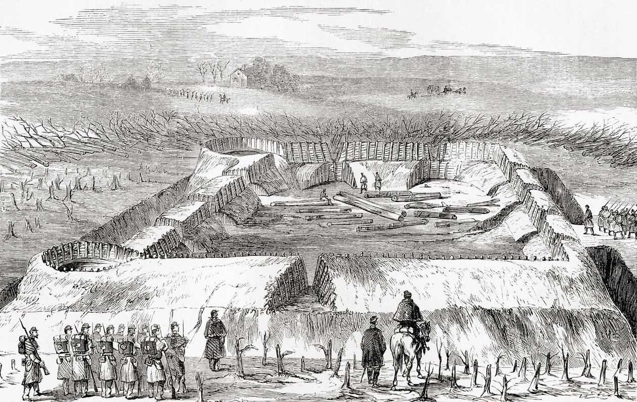 Fortificaciones confederadas al norte de Manassas Junction, de Ward and Lock