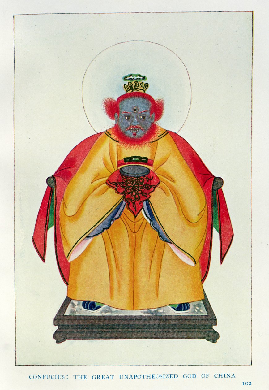 Confucio (551-479 a.C.): The Great Unapotheosized God of China, ilustración de 