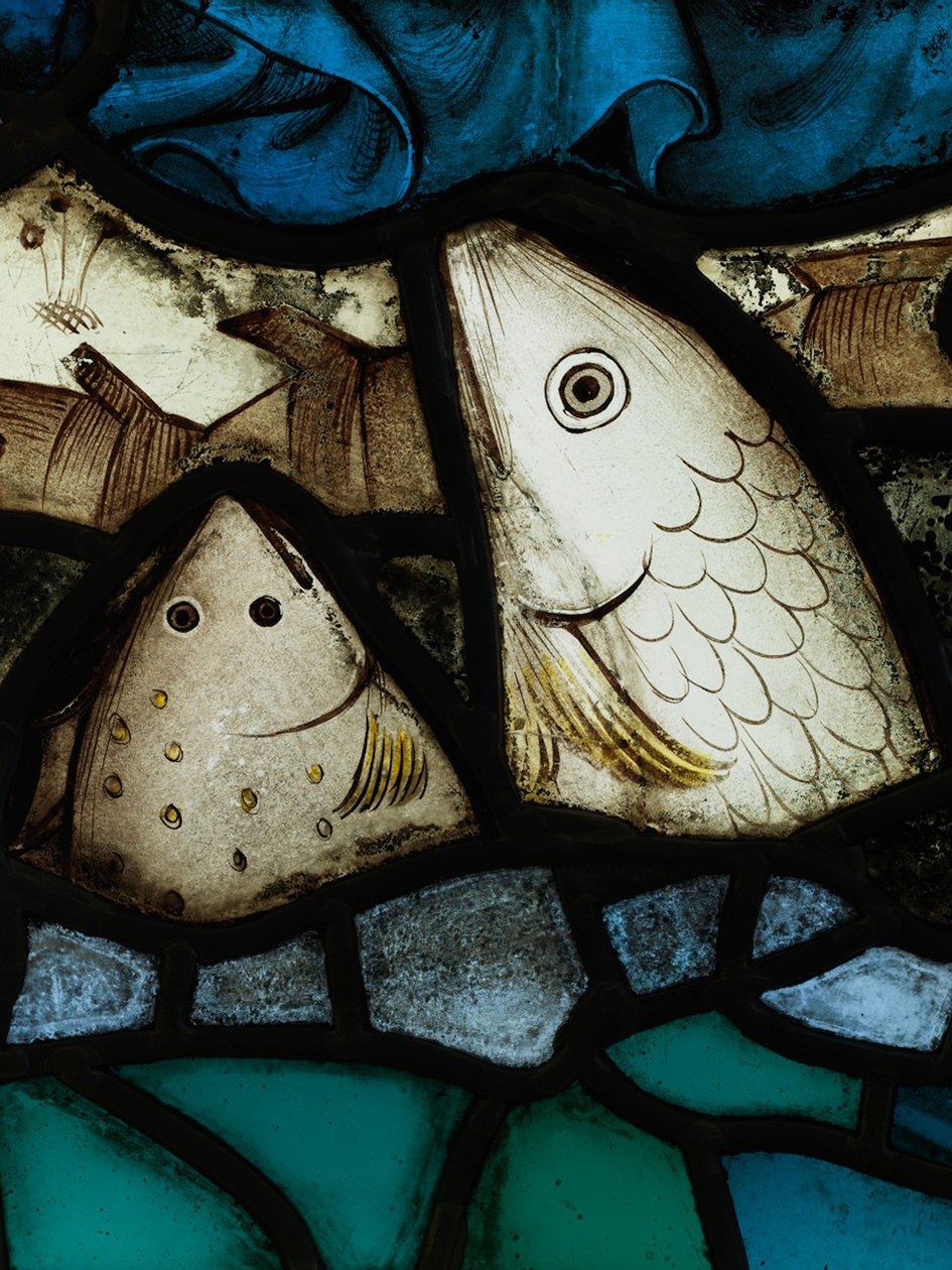 Sección conservada de la Gran Ventana Este en York Minster: 