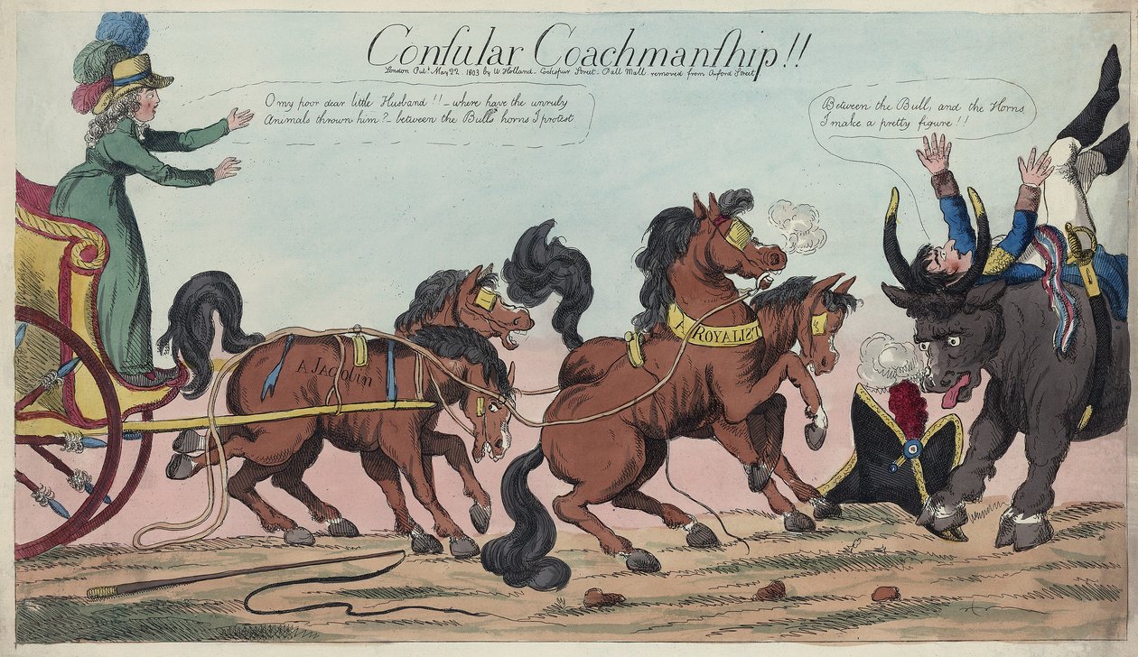 Consular Coachmanship!!, publicado por William Holland, 22 de mayo de English School